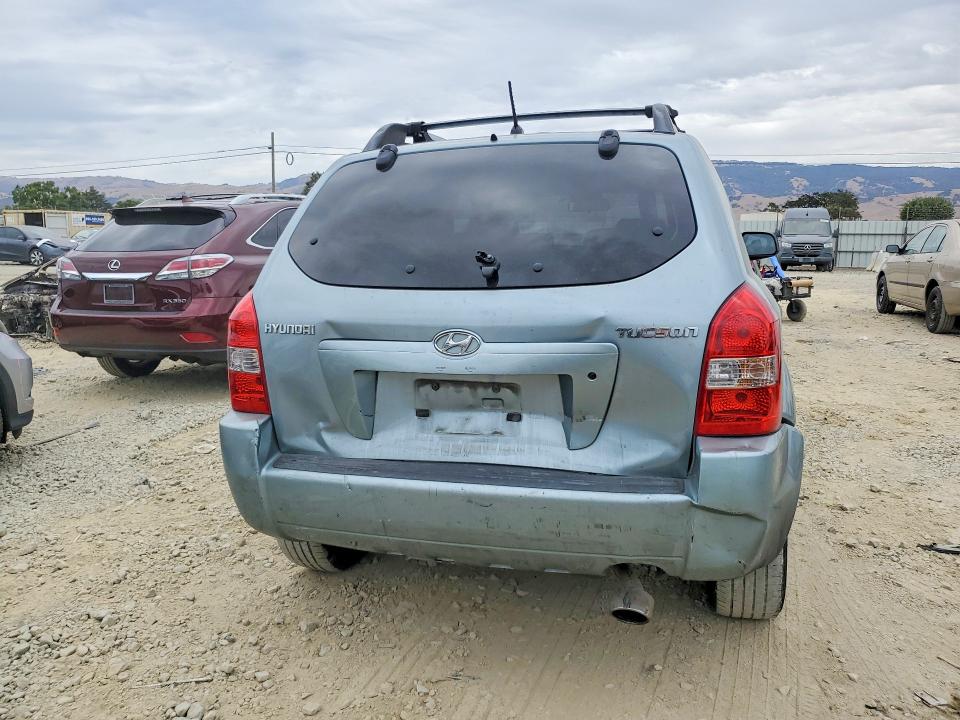 2006 Hyundai Tucson VIN KM8JM12B56U480210 COPART salvage auction — REAR END, CA - SALVAGE CERTIFICATE, sold $800 on 2026-07-16 (photo 6)