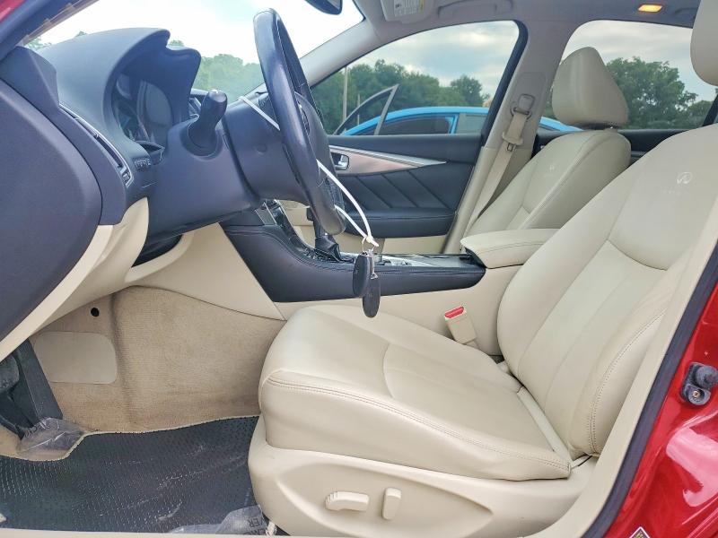 2014 Infiniti Q50 VIN JN1BV7AR9EM681259 COPART salvage auction — FRONT END, Ny - Mv-907A Salvage Certificate, sold $350 on 2026-07-21 (photo 7)