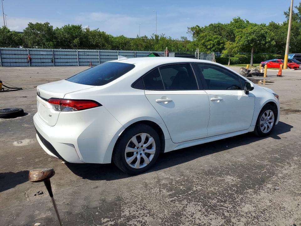 2020 Toyota Corolla VIN 5YFEPRAEXLP042895 COPART salvage auction — MINOR DENT/SCRATCHES, Fl - Certificate Of Title, sold $6,300 on 2026-07-27 (photo 3)