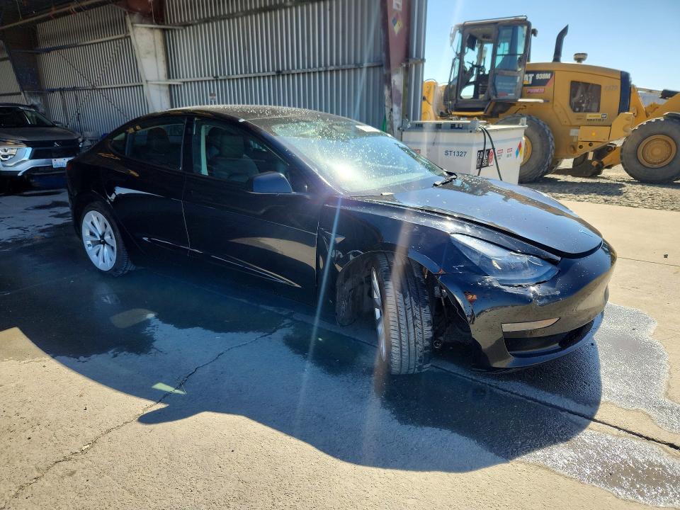 2022 Tesla Model 3 VIN 5YJ3E1EA9NF304538 COPART salvage auction — FRONT END, CA - SALVAGE CERTIFICATE, sold $6,000 on 2026-07-23 (photo 4)