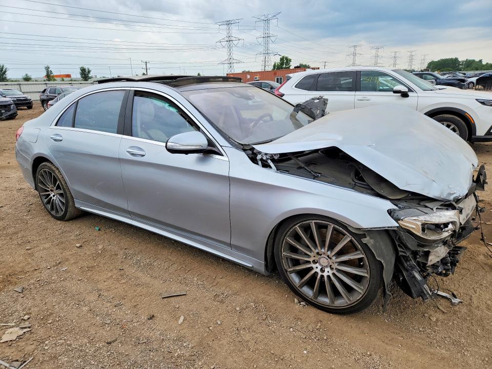 2015 Mercedes-benz S-klasse VIN WDDUG8CB1FA142486 COPART salvage auction — FRONT END, Il - Salvage Certificate, sold $3,500 on 2026-08-18 (photo 4)