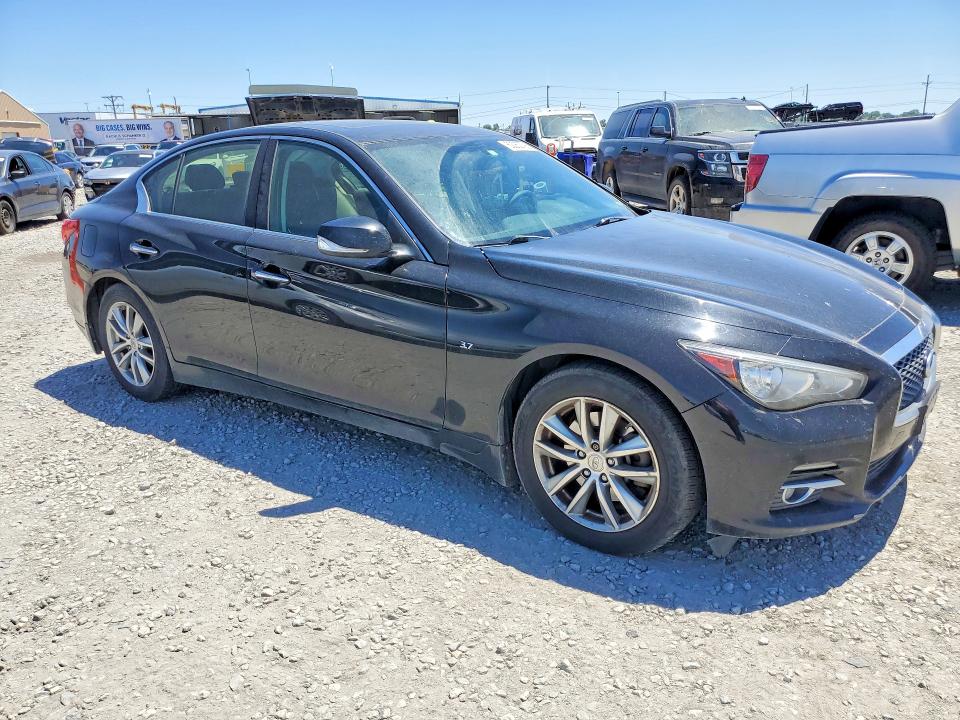 2014 Infiniti Q50 VIN JN1BV7AR4EM695179 COPART salvage auction — HAIL, Co - Certificate Of Title, sold $2,500 on 2026-07-26 (photo 4)