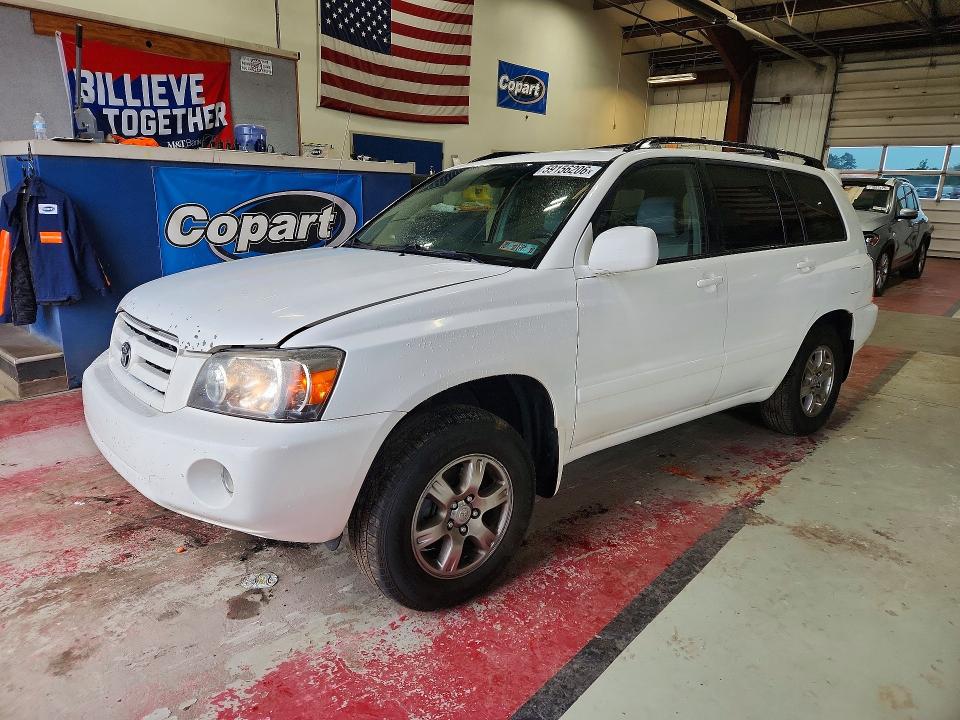 2007 Toyota Highlander VIN JTEHP21A870194851 COPART salvage auction — SIDE, Pa - Certificate Of Salvage, sold $750 on 2026-07-20 (photo 1)