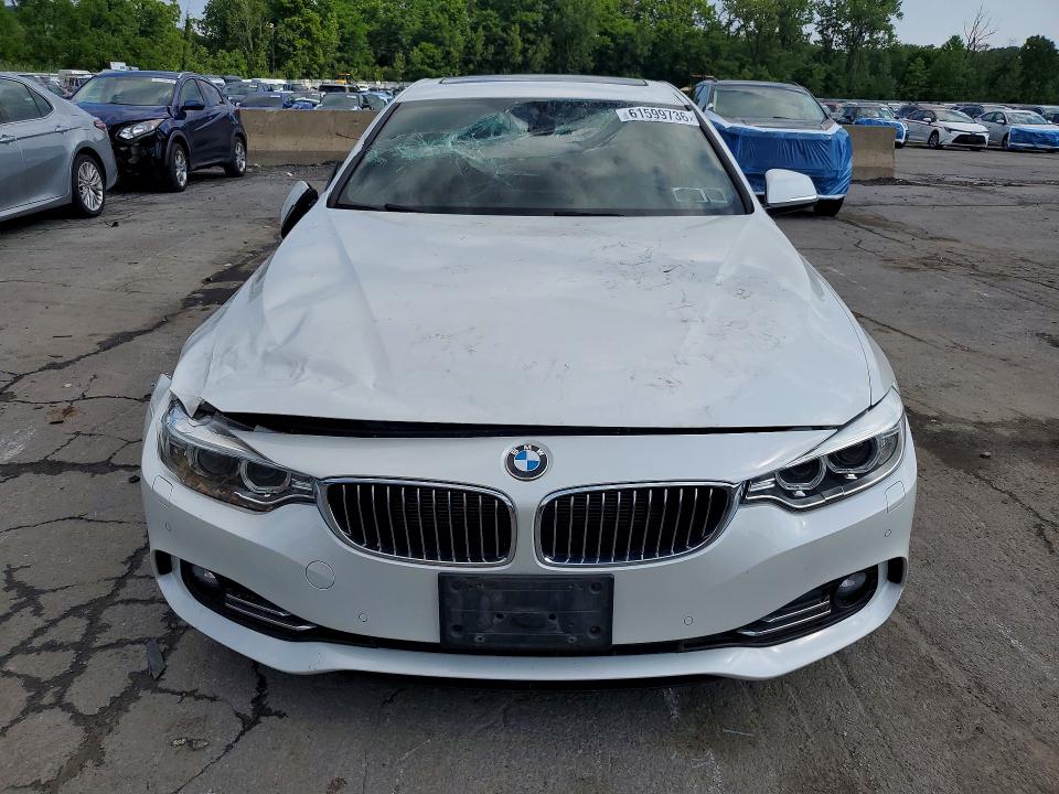2016 BMW 4er VIN WBA4C9C50GG140942 COPART salvage auction — FRONT END, NY - MV-907A SALVAGE CERTIFICATE, sold $2,400 on 2026-07-28 (photo 5)