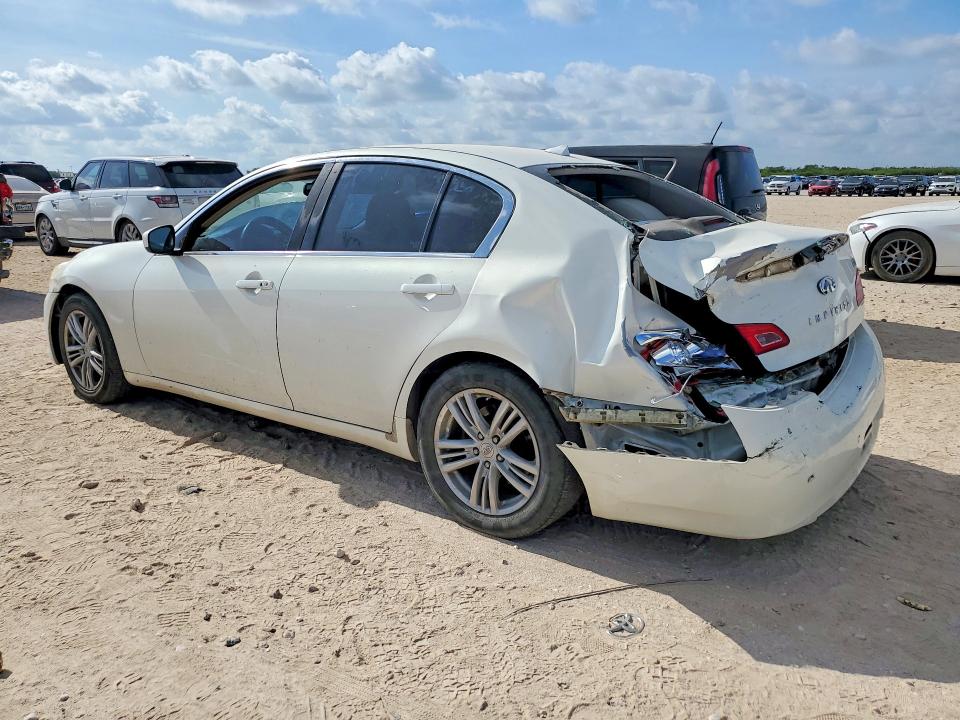 2012 Infiniti G VIN JN1CV6AP6CM624589 COPART salvage auction — REAR END, Tx - Certificate Of Title, sold $500 on 2026-07-23 (photo 2)