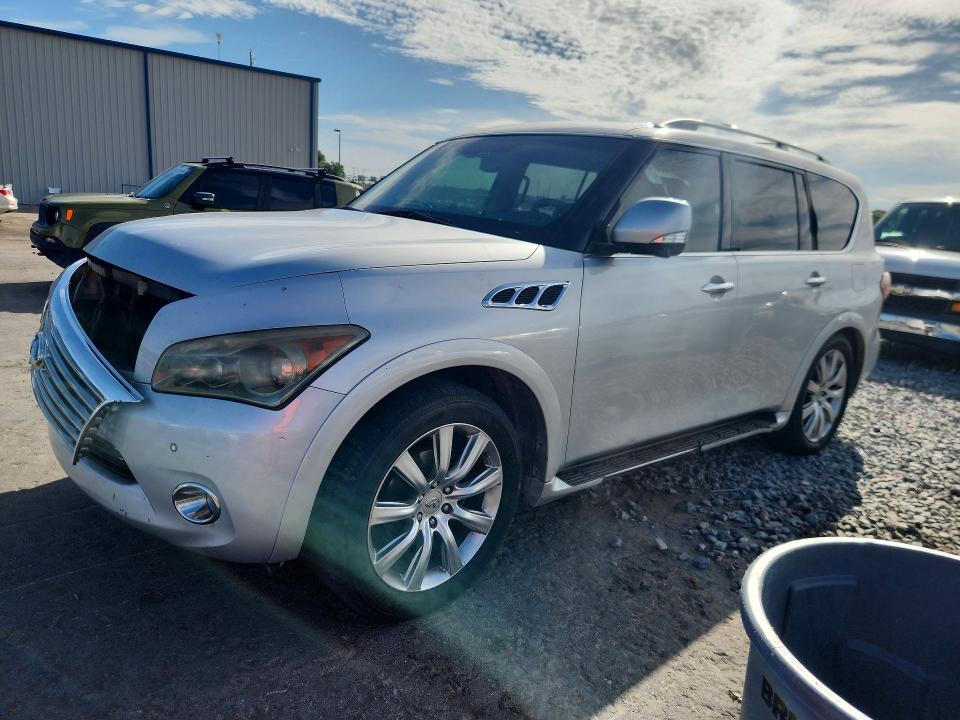 2012 Infiniti Qx56 VIN JN8AZ2NF5C9516605 COPART salvage auction — FRONT END, Fl - Certificate Of Title, sold $375 on 2026-07-22 (photo 1)