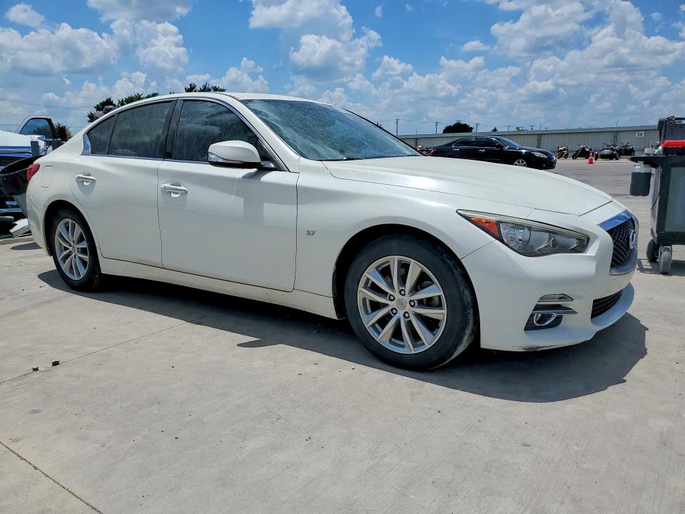 2015 Infiniti Q50 VIN JN1BV7AP7FM358098 COPART salvage auction — FRONT END, Tx - Salvage Vehicle Title, sold $175 on 2026-07-30 (photo 4)