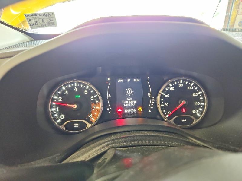 2016 Jeep Renegade VIN ZACCJBBT6GPD09120 COPART salvage auction — FRONT END, Pa - Cert Of Salv-R=Reconstructed, sold $1,100 on 2026-08-06 (photo 9)