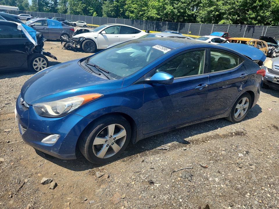 2013 Hyundai Elantra VIN KMHDH4AE4DU955485 COPART salvage auction — REAR END, MD - CERT OF SALVAGE > 75% DAMAGE (P), sold $500 on 2026-07-28 (photo 1)