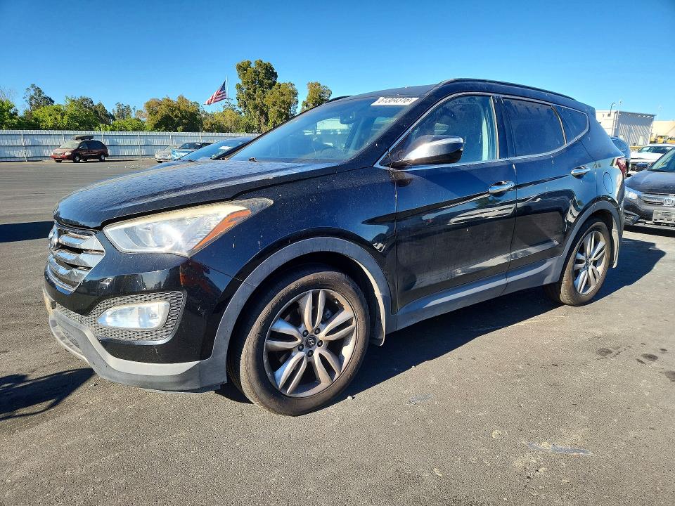 2014 Hyundai Santa fe VIN 5XYZU3LA5EG222200 COPART salvage auction — MINOR DENT/SCRATCHES, CA - DIS/DLR/EXP ONLY CLEAN TITLE, sold $850 on 2026-07-27 (photo 1)