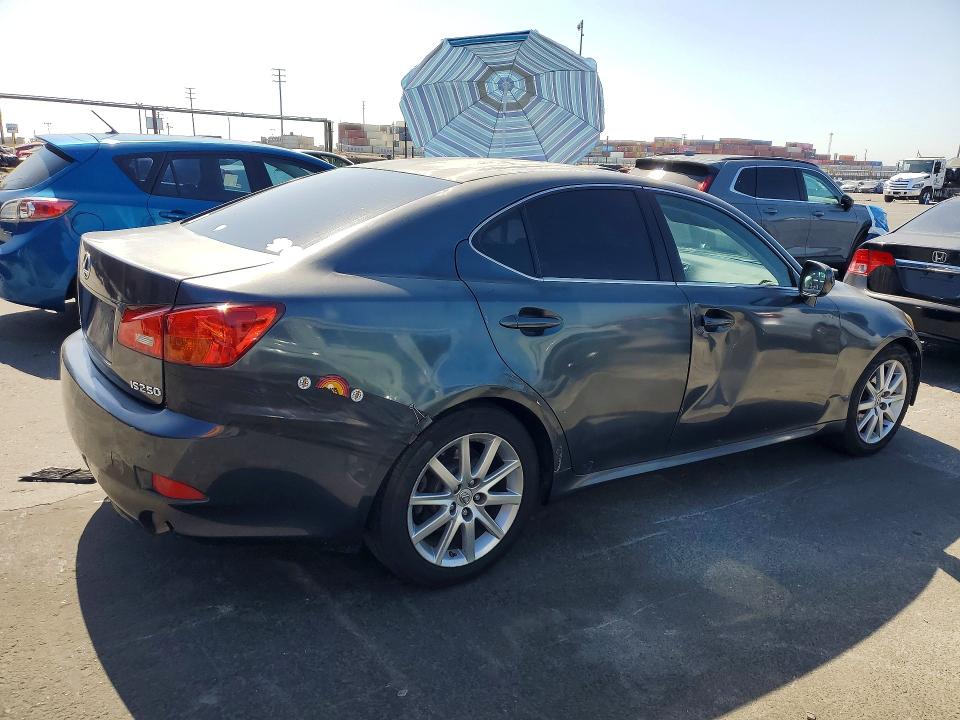 2006 Lexus Is 250 VIN JTHBK262662019672 COPART salvage auction — REAR END, CA - DIS/DLR/EXP ONLY CLEAN TITLE, sold $775 on 2026-07-22 (photo 3)