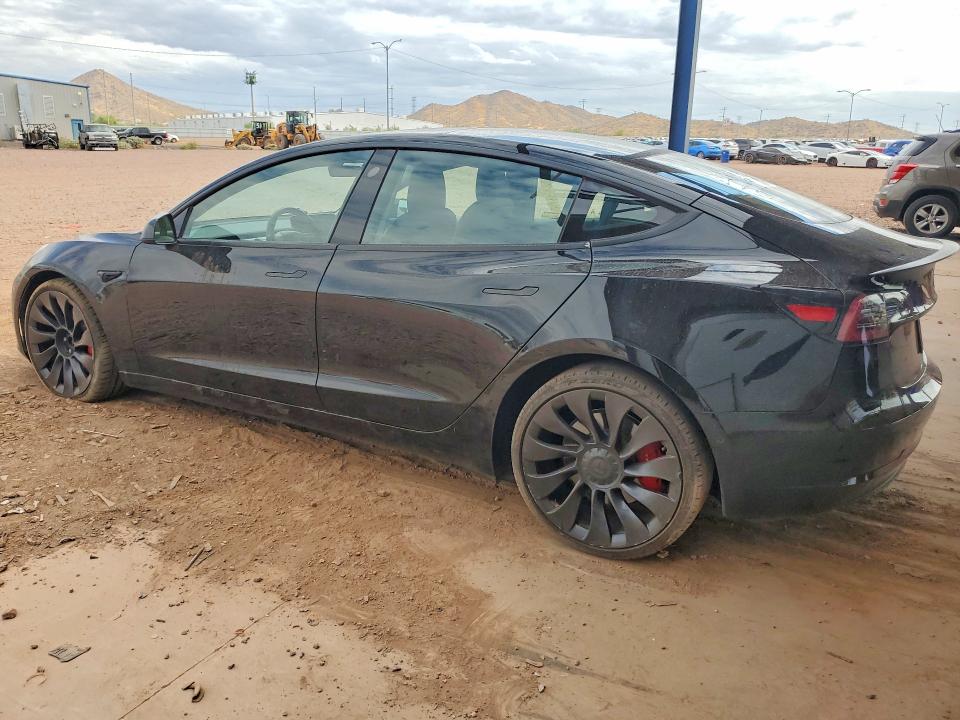 2022 Tesla Model 3 VIN 5YJ3E1ECXNF296385 COPART salvage auction — FRONT END, Az - Cert Of Title - Salvage, sold $7,000 on 2026-07-30 (photo 2)
