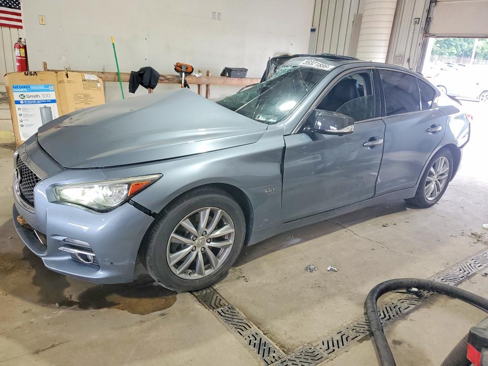 2016 Infiniti Q50 VIN JN1CV7AR2GM252259 COPART salvage auction — FRONT END, Pa - Certificate Of Salvage, sold $1,450 on 2026-07-27 (photo 1)