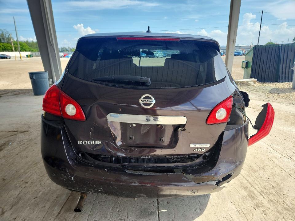 2013 Nissan Rogue VIN JN8AS5MV3DW624934 COPART salvage auction — REAR END, Fl - Cert Of Ttl-Rebuilt&Slvg Rbld, sold $600 on 2026-07-15 (photo 6)