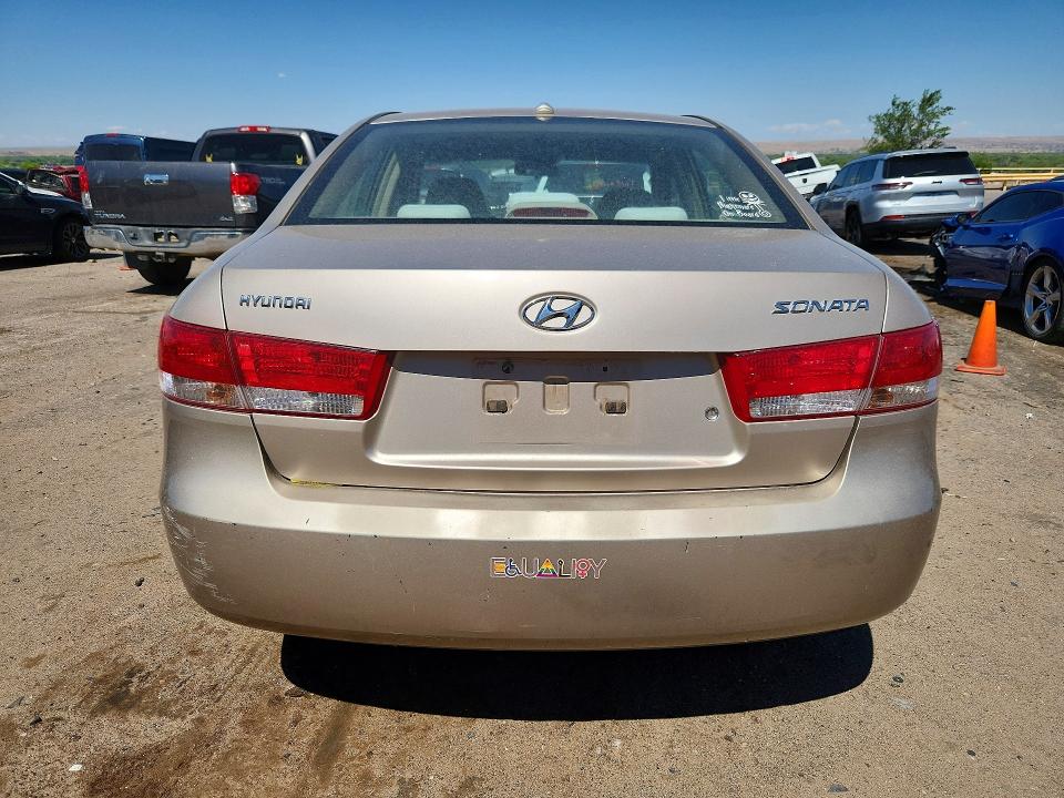 2008 Hyundai Sonata VIN 5NPET46C28H393150 COPART salvage auction — FRONT END, Nm - Cert Of Title-Salvage, sold $350 on 2026-07-16 (photo 6)