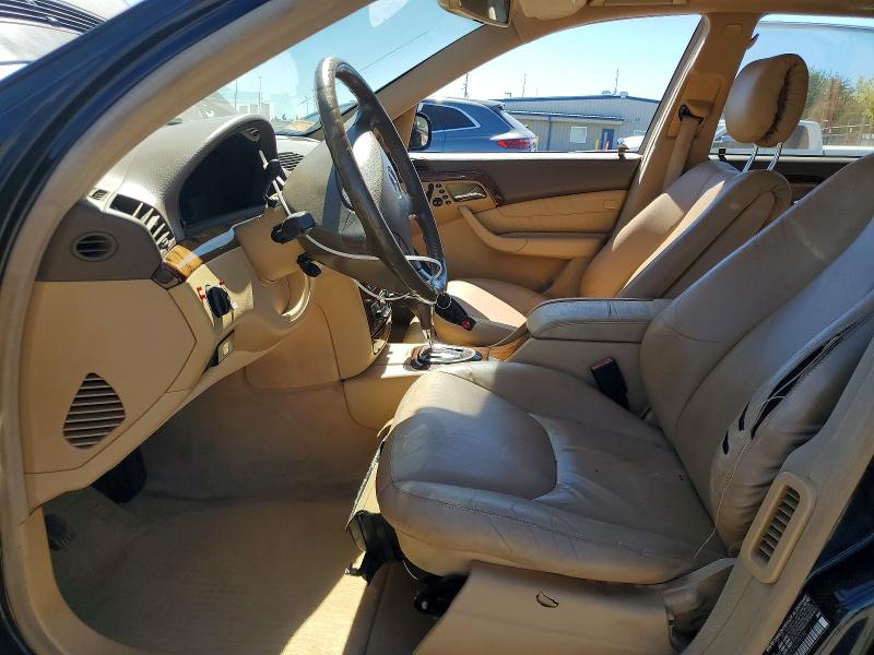 2002 Mercedes-benz S-klasse VIN WDBNG75J92A279732 COPART salvage auction — FRONT END, Ca - Salvage Certificate, sold $275 on 2026-07-21 (photo 7)