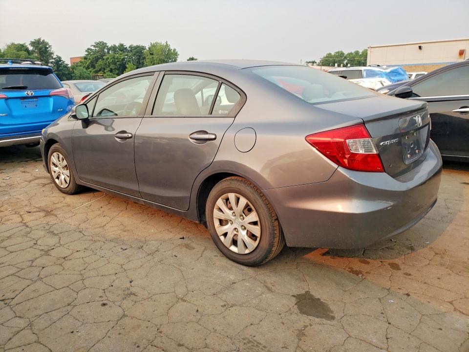 2012 Honda Civic VIN 2HGFB2F53CH558073 COPART salvage auction — FRONT END, Ct - Certificate Of Title, sold $1,250 on 2026-07-31 (photo 2)