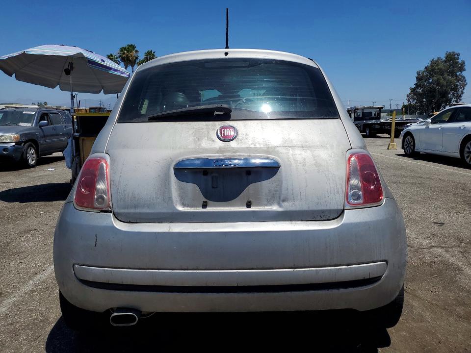 2013 Fiat 500 VIN 3C3CFFAR4DT688707 COPART salvage auction — MINOR DENT/SCRATCHES, CA - DIS/DLR/EXP ONLY CLEAN TITLE, sold $250 on 2026-08-07 (photo 6)