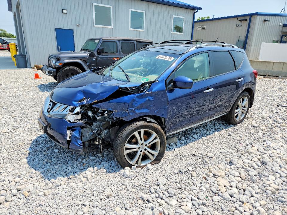 2010 Nissan Murano VIN JN8AZ1MW6AW106986 COPART salvage auction — FRONT END, OH - CERT OF TITLE-SALVAGE, sold $275 on 2026-07-31 (photo 1)