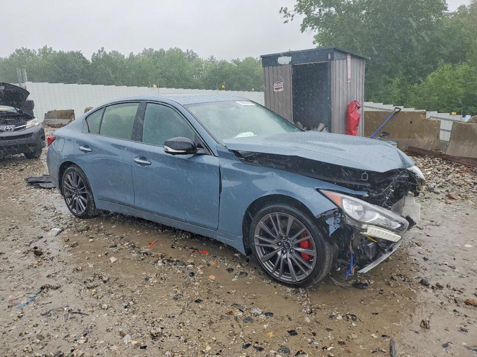 2023 Infiniti Q50 VIN JN1FV7DR8PM590631 COPART salvage auction — FRONT END, Salvage Title, sold $13,500 on 2026-09-02 (photo 4)
