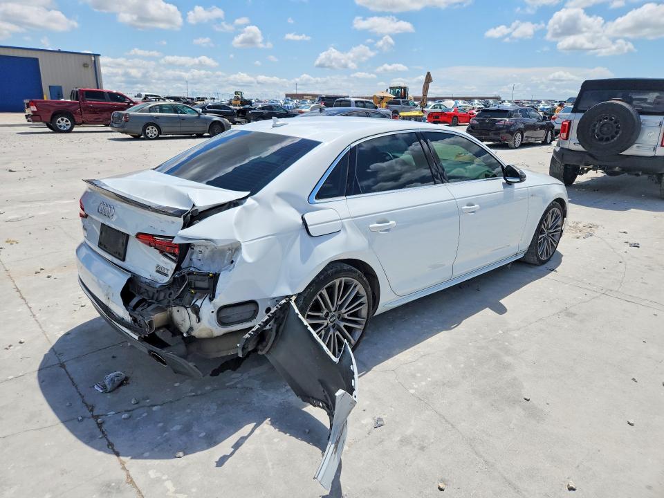2017 Audi A4 VIN WAUPNAF44HA178271 COPART salvage auction — REAR END, TX - SALVAGE VEHICLE TITLE (P), sold $5,300 on 2026-07-17 (photo 3)