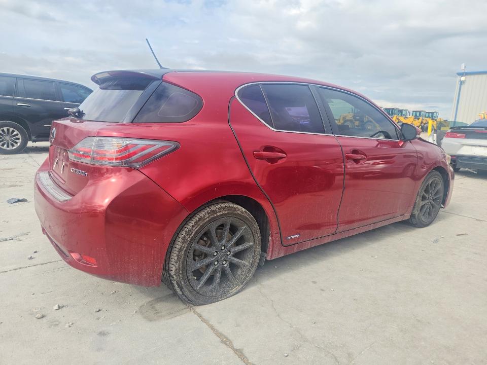 2012 Lexus Ct VIN JTHKD5BHXC2100384 COPART salvage auction — FRONT END, Tx - Salvage Vehicle Title, sold $1,650 on 2026-07-28 (photo 3)