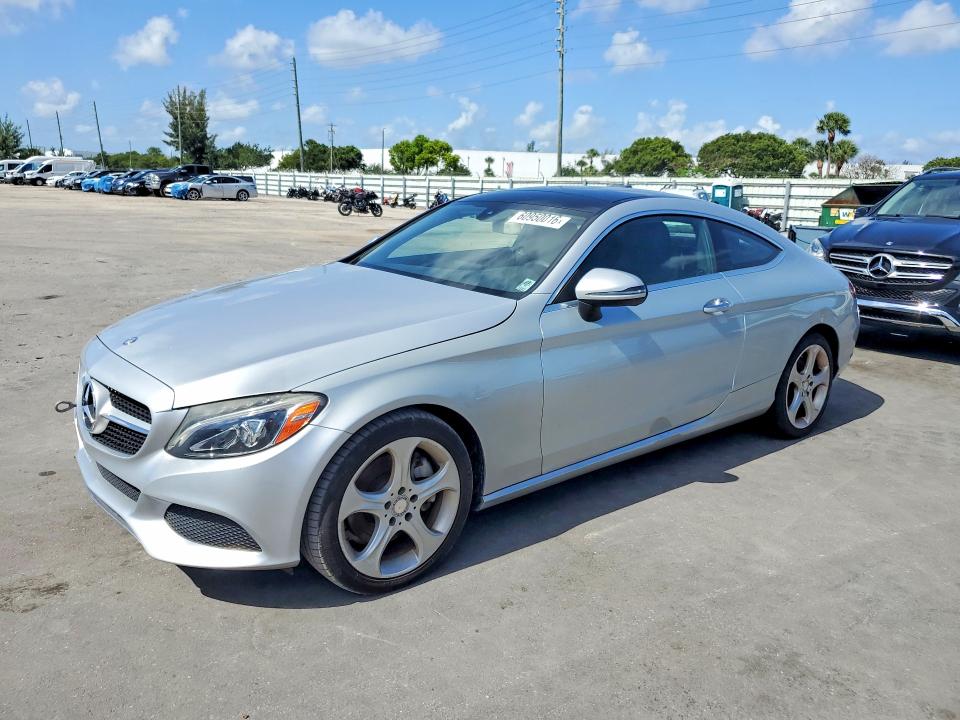 2017 Mercedes-benz C-klasse VIN WDDWJ4JB6HF328505 COPART salvage auction — WATER/FLOOD, Fl - Cert Of Title-Slvg Rebld Flood, sold $4,100 on 2026-08-05 (photo 1)