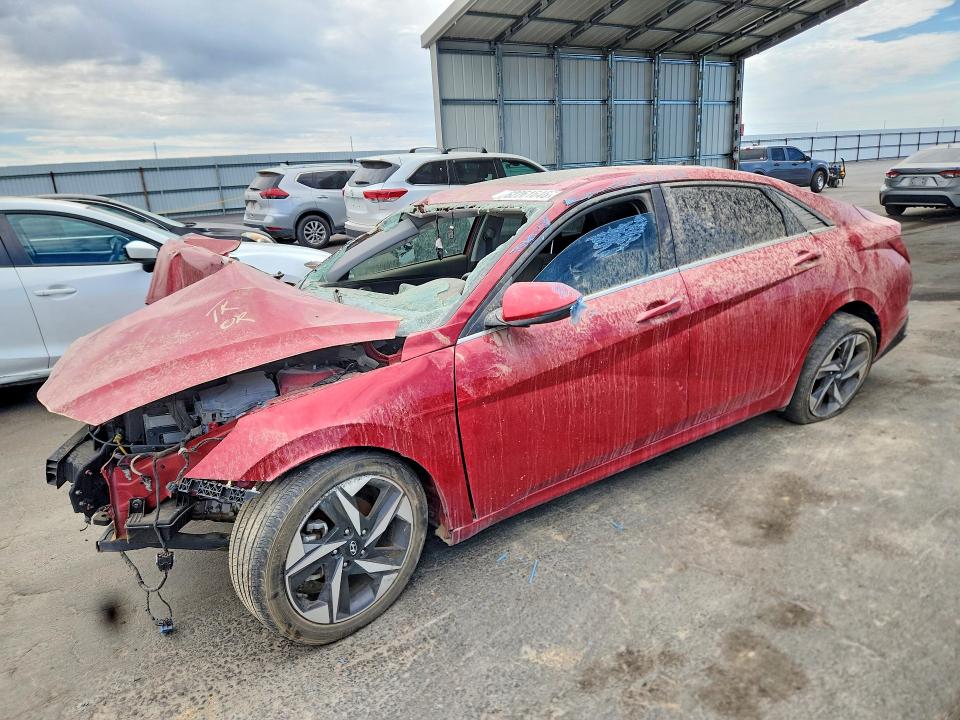 2021 Hyundai Elantra VIN KMHLN4AG8MU109883 COPART salvage auction — FRONT END, Ca - Dis/Dlr/Exp Only Lien Papers, sold $750 on 2026-07-30 (photo 1)