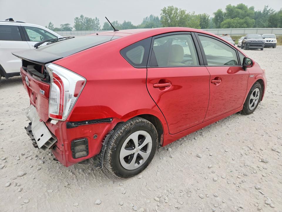 2014 Toyota Prius VIN JTDKN3DU7E1752028 COPART salvage auction — REAR END, Mi - Certificate Of Title, sold $550 on 2026-07-30 (photo 3)