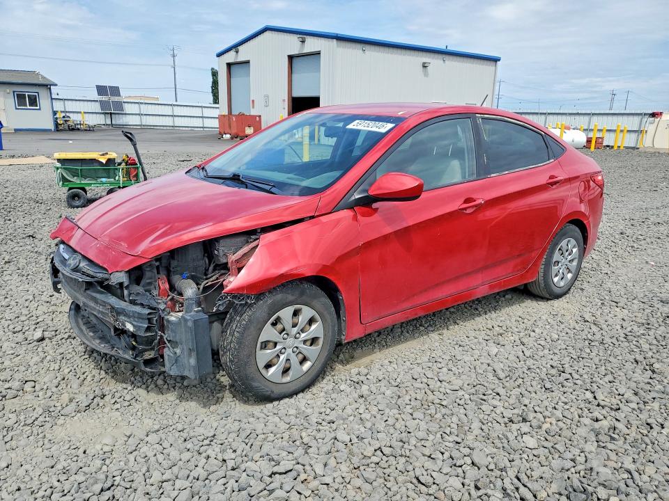 2017 Hyundai Accent VIN KMHCT4AE1HU338299 COPART salvage auction — FRONT END, Bs - Salvage Title, sold $1,150 on 2026-07-22 (photo 1)