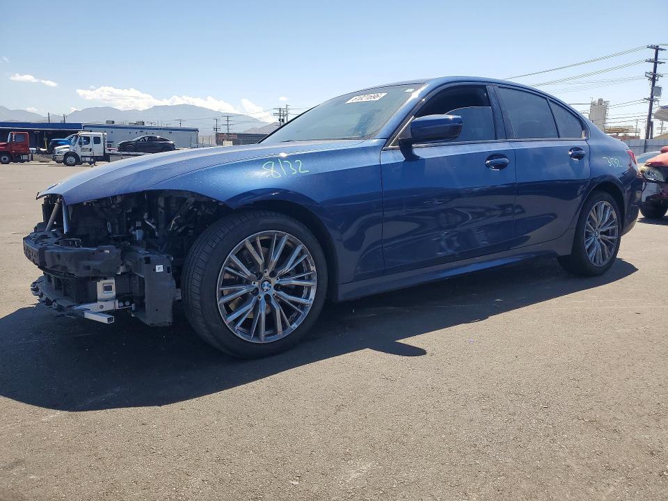2023 BMW 3er VIN 3MW69FF00P8D57993 COPART salvage auction — FRONT END, Ca - Salvage Certificate, sold $11,400 on 2026-08-24 (photo 1)