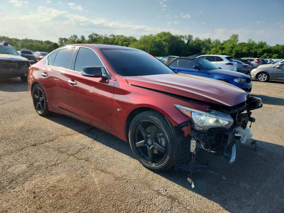 2015 Infiniti Q50 VIN JN1BV7AR2FM398803 COPART salvage auction — FRONT END, Ct - Cert Of Title-Salvage, sold $1,600 on 2026-07-31 (photo 4)