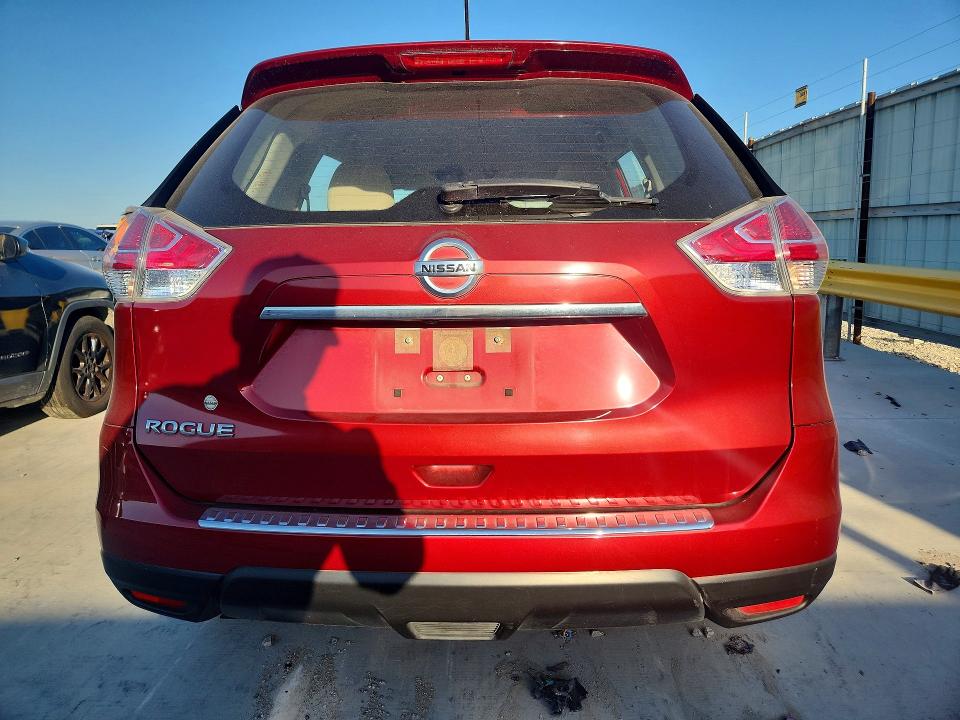 2016 Nissan Rogue VIN JN8AT2MT7GW012590 COPART salvage auction — NORMAL WEAR, Tx - Certificate Of Title, sold $1,150 on 2026-07-10 (photo 6)