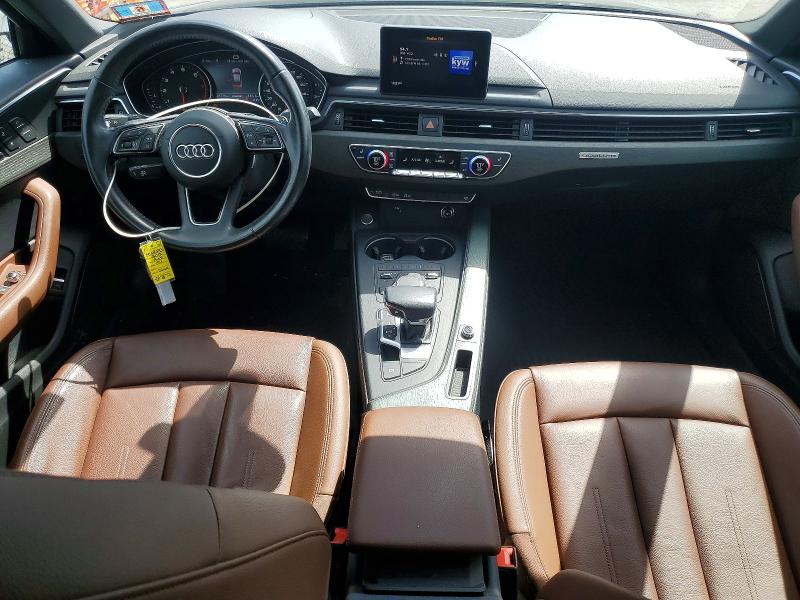 2018 Audi A4 VIN WAUDNAF43JA171014 COPART salvage auction — WATER/FLOOD, Nj - Cert Of Title-Salvage Flood, sold $2,250 on 2026-07-28 (photo 8)