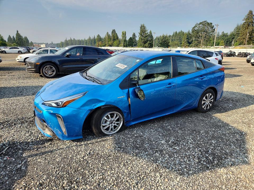 2021 Toyota Prius VIN JTDL9MFU3M3025371 COPART salvage auction — FRONT END, WA - BILL OF SALE, sold $8,700 on 2026-07-31 (photo 1)