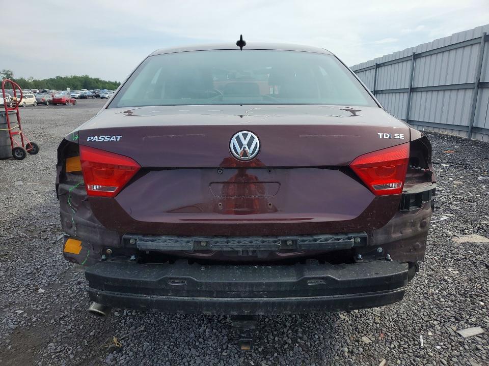 2013 Volkswagen Passat VIN 1VWBN7A38DC144098 COPART salvage auction — REAR END, Va - Certificate Of Title, sold $375 on 2026-07-22 (photo 6)