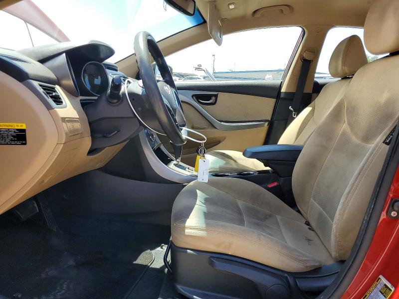 2013 Hyundai Elantra VIN KMHDH4AE8DU631861 COPART salvage auction — FRONT END, Ca - Salvage Certificate, sold $1,300 on 2026-07-09 (photo 7)