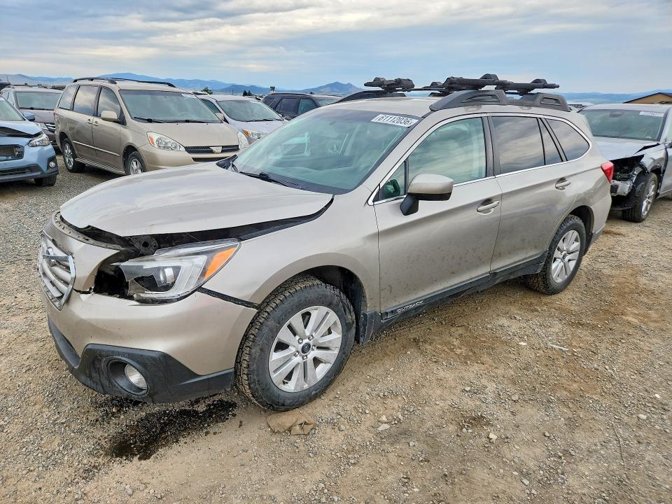 2017 Subaru Outback VIN 4S4BSACC1H3315264 COPART salvage auction — FRONT END, Mt - Salvage Certificate Of A Vehic, sold $600 on 2026-08-25 (photo 1)