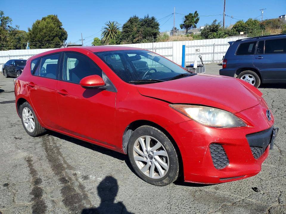 2013 Mazda 3 VIN JM1BL1LP4D1821276 COPART salvage auction — FRONT END, Ca - Salvage Certificate, sold $425 on 2026-07-24 (photo 4)