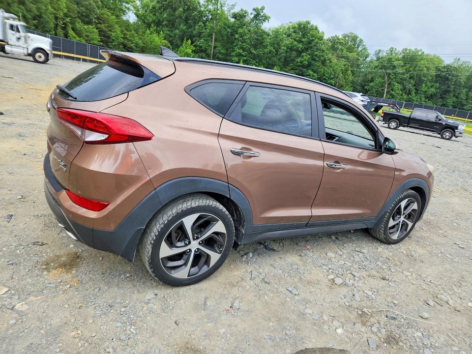 2016 Hyundai Tucson VIN KM8J3CA22GU041905 COPART salvage auction — VANDALISM, IA - CERTIFICATE OF TITLE, sold $1,750 on 2026-07-17 (photo 3)