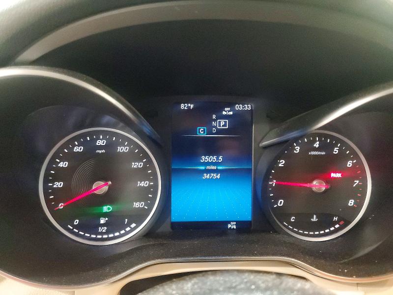 2020 Mercedes-benz Glc VIN WDC0G8EB6LF749109 COPART salvage auction — FRONT END, Pa - Certificate Of Salvage, sold $6,700 on 2026-08-11 (photo 9)