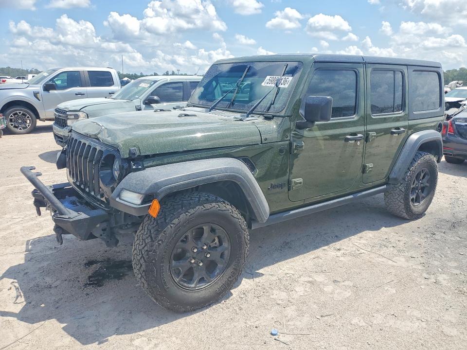 2020 Jeep Wrangler / VIN 1C4HJXDG2LW290744 — COPART salvage auction photo