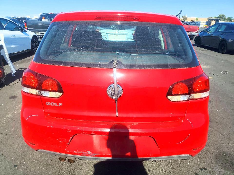 2012 Volkswagen Golf VIN WVWDB7AJ2CW241443 COPART salvage auction — FRONT END, Ca - Salvage Certificate, sold $1,600 on 2026-07-22 (photo 6)