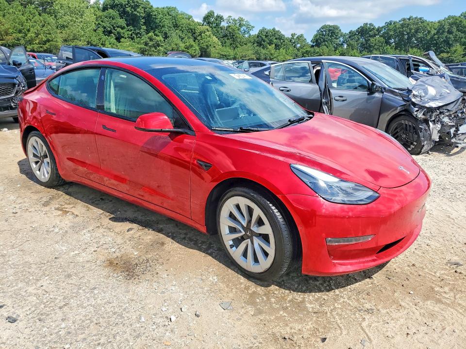 2022 Tesla Model 3 VIN 5YJ3E1EA1NF187747 COPART salvage auction — REAR END, MD - CERTIFICATE OF TITLE, sold $7,200 on 2026-07-27 (photo 4)