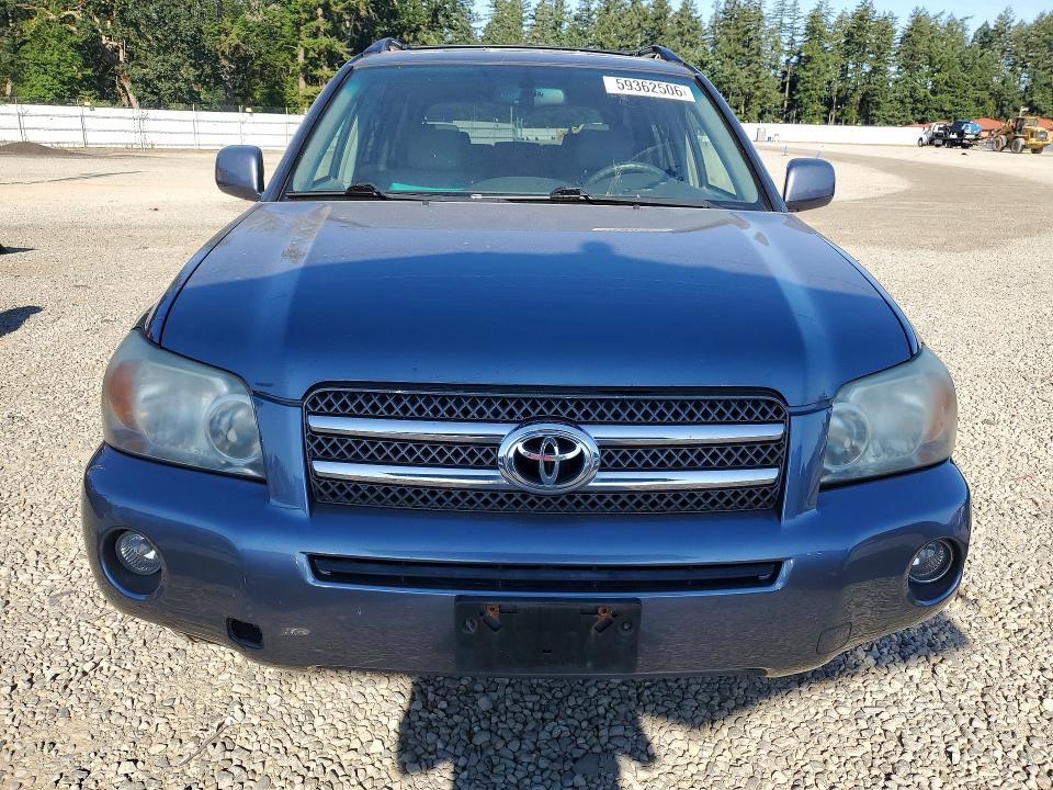 2006 Toyota Highlander hybrid VIN JTEDW21A160014335 COPART salvage auction — FRONT END, WA - BILL OF SALE, sold $575 on 2026-07-10 (photo 5)