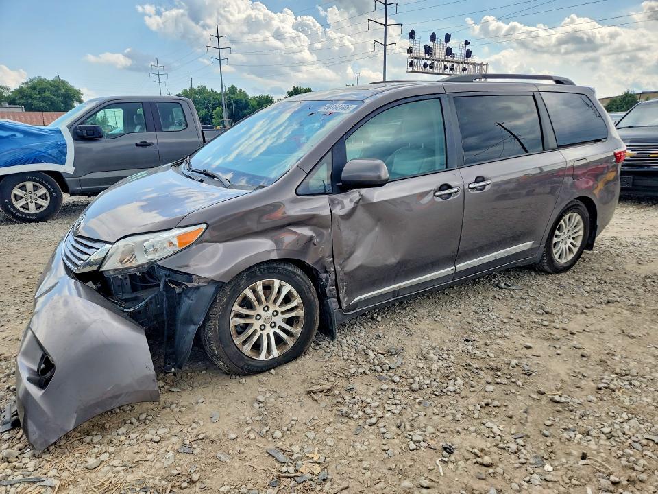 2016 Toyota Sienna VIN 5TDYK3DC7GS735505 COPART salvage auction — FRONT END, OH - CERT OF TITLE-SALVAGE, sold $800 on 2026-07-21 (photo 1)