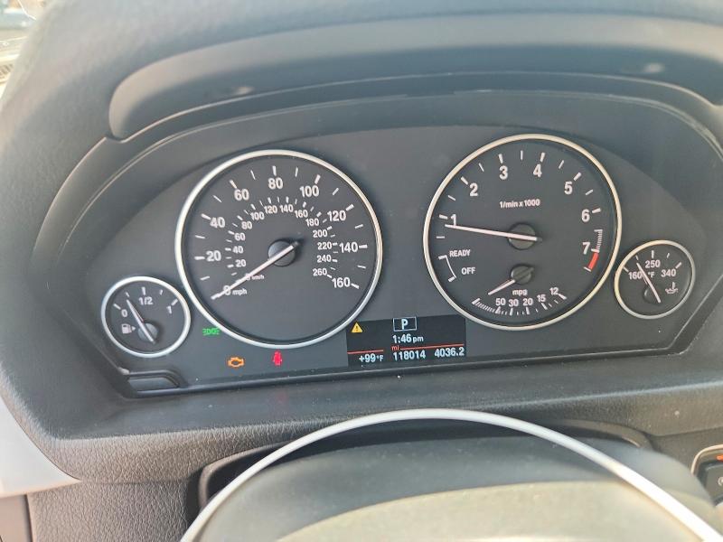 2015 BMW 3er VIN WBA3C3C57FP663723 COPART salvage auction — FRONT END, Tx - Salvage Vehicle Title, sold $2,100 on 2026-08-17 (photo 9)