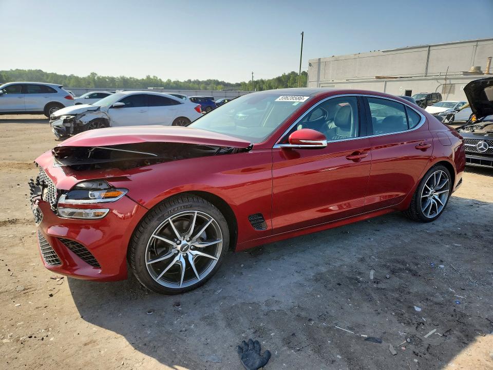 2022 Genesis G70 VIN KMTG34TAXNU103526 COPART salvage auction — FRONT END, Va - Cert Of Title - Salvage, sold $6,400 on 2026-07-29 (photo 1)