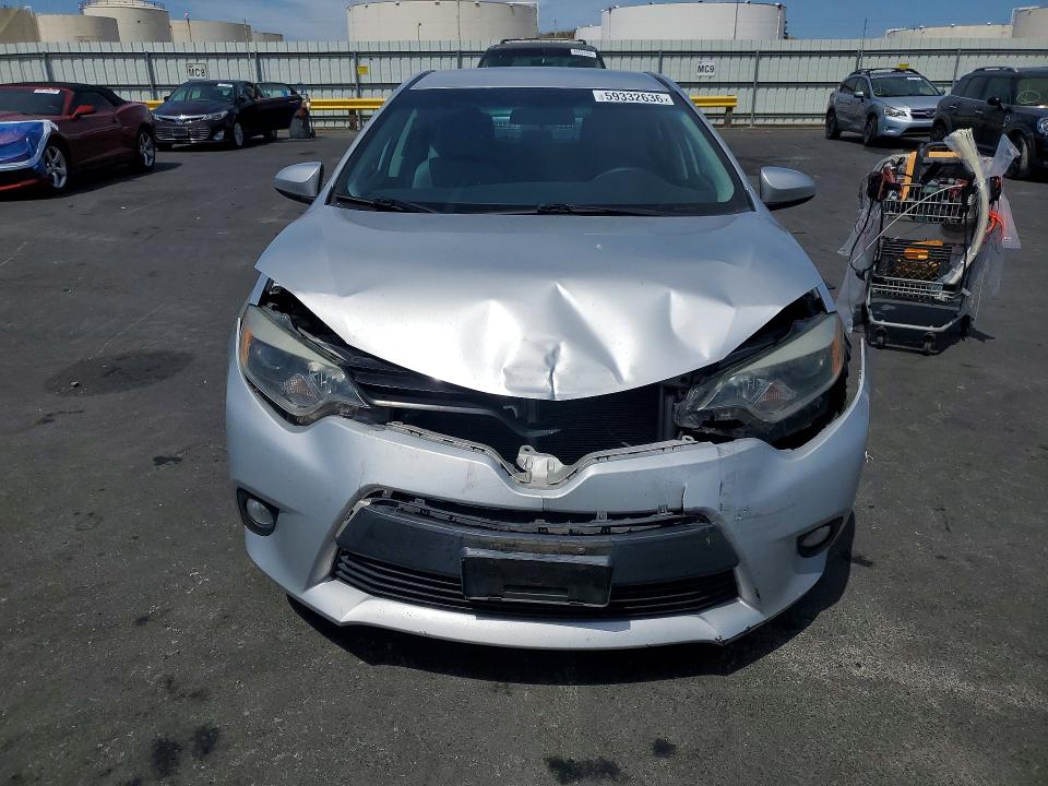 2014 Toyota Corolla VIN 5YFBURHE2EP092954 COPART salvage auction — FRONT END, Ca - Salvage Certificate, sold $2,600 on 2026-07-15 (photo 5)