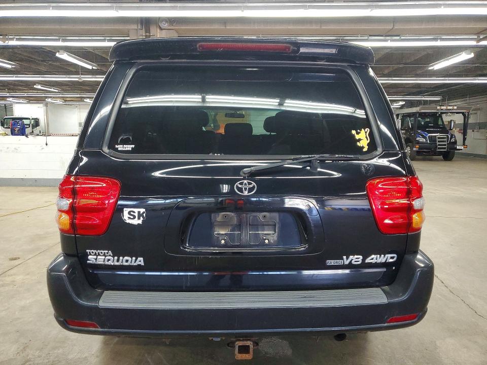 2001 Toyota Sequoia VIN 5TDBT48A71S013458 COPART salvage auction — SIDE, IL - CERTIFICATE OF TITLE, sold $575 on 2026-07-20 (photo 6)